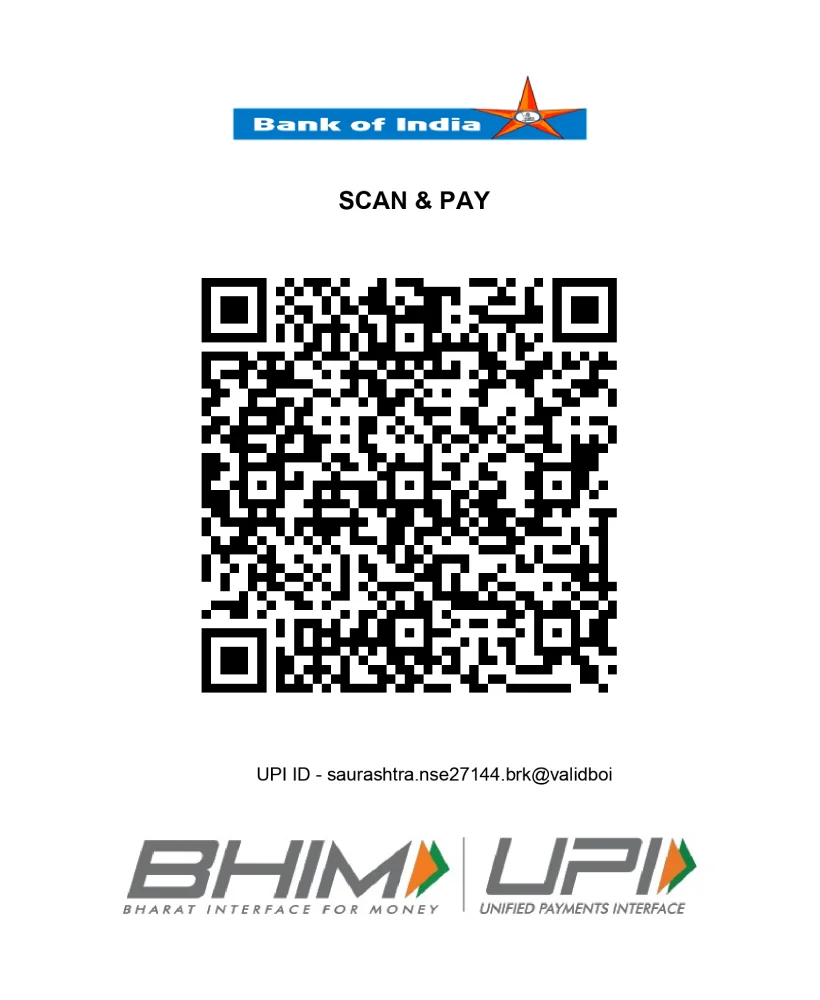 UPI QR Code for Payment to Saurashtra Capital Broking Pvt. Ltd. - NSE